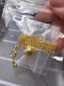 老鋪黃金古法手工足金項鏈 · 金珠鉆飾鎖骨鏈 新款金重約9.2g 曬單實(shí)拍圖