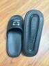 HIPANDA軟底居家拖鞋男女情侶防滑浴室洗澡舒適護足涼拖鞋 暗夜黑  42-43 曬單實(shí)拍圖