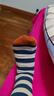 貓人女士襪子女【100%純棉】秋冬撞色條紋中筒襪防臭10A抑菌長(cháng)襪女4雙 曬單實(shí)拍圖