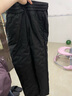 鴨鴨（YAYA）男士羽絨褲直筒加厚松緊腰彈力保暖中青年冬季新年防寒休閑褲子 黑色 XL 180(建議130-150斤) 曬單實(shí)拍圖