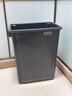 紐仕達垃圾桶無(wú)蓋40L方形黑灰色商用餐飲辦公室家用廚房飯店大號垃圾箱 曬單實(shí)拍圖