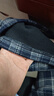 三福（SANFU）休閑褲2025冬季抽繩松緊腰寬松褲腳格子加厚長(cháng)褲女裝512346 寶藍 S 曬單實(shí)拍圖