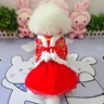 嬉皮狗（hipidog）小狗狗唐裝宮廷風(fēng)新年裙子小型幼犬比熊泰迪喜慶過(guò)年寵物加厚衣服 德羅紅 M （建議體重5-8斤） 曬單實(shí)拍圖