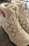 駱駝（CAMEL）熔巖雪地靴女懶人毛毛鞋冬季增高防寒休閑靴 L25W577050 米色 39 曬單實(shí)拍圖
