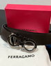 菲拉格慕（Ferragamo）腰帶男士商務(wù)雙面板扣皮帶牛皮 3.5CM寬 圣誕禮物 送男友禮盒裝 黑棕荔枝紋/槍色扣679710-689134 曬單實(shí)拍圖