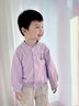 漢童嬰兒外套春秋季純棉薄款男女寶寶開(kāi)衫上衣服一歲小月齡嬰幼兒春裝 紫色 100 曬單實(shí)拍圖