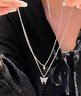 HR赫蓮娜輕奢蝴蝶吊墜項鏈女鎖骨鏈時(shí)尚首飾品新年情人節禮物送女友 蝴蝶項鏈 曬單實(shí)拍圖