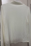 三彩2026春季新款半高領(lǐng)T恤磨毛套頭打底衫上衣修身長(cháng)袖休閑Z 米白色 M 160/84A 曬單實(shí)拍圖