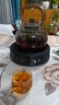 高茗玻璃煮茶壺煮茶器新款中式耐高溫燒水提梁壺家用大功率電陶爐套裝 【煮茶套裝】墨香壺+唐戈爐 曬單實(shí)拍圖