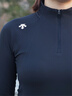 迪桑特（DESCENTE）WOMEN’S TRAINING系列女士半拉鏈長(cháng)袖針織衫 BK-黑色 M (165/84A) 曬單實(shí)拍圖