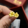 周六福新年禮物黃金耳釘女足金999花卉耳飾耳針節日 計價(jià) 2.29g 曬單實(shí)拍圖