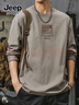 JEEP SPIRIT吉普重磅長(cháng)袖t恤男秋季純棉透氣男款打底衫美式復古休閑親膚上衣 曬單實(shí)拍圖