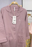 安之伴睡衣女春秋季純棉套裝長(cháng)褲家居服簡(jiǎn)約開(kāi)衫透氣休閑翻領(lǐng)長(cháng)袖女裝 灰紫紅(超柔軟5%氨綸有彈力) XL 曬單實(shí)拍圖