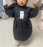 巴拉巴拉童裝兒童羽絨服女男童2025新款冬中長(cháng)款加厚保暖外套純色連帽衣服 曬單實(shí)拍圖