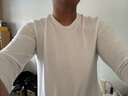 京東京造【10A抗菌T】長(cháng)袖t恤男衛衣打底衫衣服白小T男裝 白色 XL 曬單實(shí)拍圖