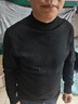 恒源祥100純色羊毛絨衫羊毛衫男半高領(lǐng)秋冬季長(cháng)袖套頭寬松毛衣男打底衫 黑色半高  領(lǐng)100%不起球不掉色 L 170/84A 建議穿120-140斤 領(lǐng) 曬單實(shí)拍圖