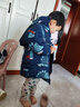 G.duck小黃鴨兒童羽絨服男童寶寶中長(cháng)款洋氣冬季加厚中小童保暖恐龍外套 藏青色    恐龍 120 建議120厘米 曬單實(shí)拍圖