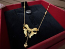 周六福黃金項鏈女蝴蝶結足金吊墜生日禮物計價(jià)A0612627約5.11g40+5cm 曬單實(shí)拍圖