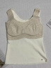 古今（GUJIN）無(wú)痕保暖背心女打底吊帶背心帶胸墊含桑蠶絲貼片女士秋冬新款 曬單實(shí)拍圖