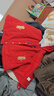 乖奇熊寶寶夾棉斗篷秋冬季嬰兒外出保暖披風(fēng)防風(fēng)肩紅色過(guò)新年拜年服外套 曬單實(shí)拍圖
