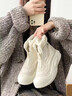 回力官方女鞋雪地靴女2025冬季加絨保暖女鞋厚底靴子女百搭 米色 38 曬單實(shí)拍圖