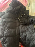 鴨鴨中長(cháng)款羽絨服女2025冬季新款時(shí)尚休閑潮流保暖連帽韓版小個(gè)子外套 黑色 L (建議130-160斤) 曬單實(shí)拍圖