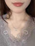 唯一（Winy）一克拉莫桑石紫藤花999足銀項鏈女款生日新年情人節禮物送女朋友 曬單實(shí)拍圖
