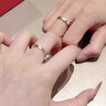 BJYLS999純銀情侶戒指一對男女款高級感可調節足銀對戒生日禮物送女友 情侶一對+精美禮盒 曬單實(shí)拍圖