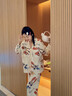 阿寶莉2026新款春秋季天睡衣女長(cháng)袖帶胸墊大碼可愛(ài)長(cháng)褲套裝可外穿家居服 81136 【帶胸墊】 L 建議體重100-120斤 曬單實(shí)拍圖