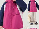圖圖小象童裝女童棉服兒童秋冬裝加絨加厚立領(lǐng)防風(fēng)外套百搭 玫紅色 150 曬單實(shí)拍圖