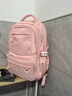史努比（SNOOPY）初中生書(shū)包女生六年級新款大容量男孩減負護脊中學(xué)生雙肩背包男 粉色 曬單實(shí)拍圖