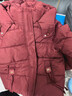 花花公子（PLAYBOY）品牌立領(lǐng)短款羽絨棉服女2025冬季新款寬松大碼加厚保暖棉衣外套潮 安哥拉紅 L  105-120斤 曬單實(shí)拍圖