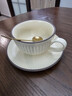 CLITON歐式咖啡杯拿鐵杯掛耳陶瓷辦公室杯碟套裝早餐牛奶杯一杯一碟一勺 曬單實(shí)拍圖