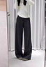 棠暖灰色休閑西褲女2026年超火新款早春加厚加絨直筒闊腿褲羊毛呢褲子 加絨款深灰色 M 115-130斤 曬單實(shí)拍圖