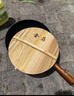 金存章丘炒鍋鐵鍋炒菜鍋圓底家用無(wú)涂層老式 錘印款木把34cm已開(kāi)鍋 曬單實(shí)拍圖