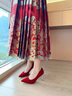 卓詩(shī)尼紅色高跟鞋女2026春季新款氣質(zhì)宴會(huì )鞋尖頭細跟單鞋淺口婚鞋 紅色 37 曬單實(shí)拍圖