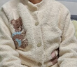 安之伴【巨保暖半邊絨】卡通睡衣女款秋冬季加厚珊瑚絨家居服 月牙黃 XL 曬單實(shí)拍圖