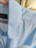 雅戈爾（YOUNGOR）長(cháng)袖襯衫男素色DP免燙襯衫全棉面料舒適透氣平整抗皺易打理 淺藍 43 曬單實(shí)拍圖