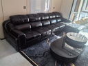 愛(ài)可斯蘭德真皮沙發(fā)小戶(hù)型頭層牛皮沙發(fā)現代簡(jiǎn)約客廳家具皮藝沙發(fā) 亮黑色 雙人位+雙人位+左貴妃3.6米 曬單實(shí)拍圖