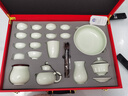 蘇氏陶瓷玉翡翠羊脂玉瓷功夫茶具套裝泡茶碗茶壺茶洗茶葉罐春節中秋禮物 曬單實(shí)拍圖