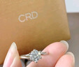 CRD克徠帝【現貨閃發(fā)】鉆戒女鉑金鉆石戒指訂婚結婚戒指扭臂六爪 心花怒放【G0792E】 【臻選】30分F-G色SI 曬單實(shí)拍圖