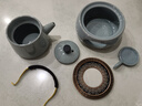 韻化溫茶爐陶瓷茶杯暖茶爐蠟燭加熱底座小火爐溫水保溫提梁壺圍爐 哥窯藍-圓溫茶爐墊片蠟匙+提梁壺 曬單實(shí)拍圖