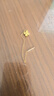 金六福吉祥S925銀四葉草耳線(xiàn)女款純銀愛(ài)心鋯石點(diǎn)綴金色耳飾新年禮物送女友 曬單實(shí)拍圖