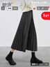 浪莎咖色毛呢半身裙女冬季2025新款高腰顯瘦中長(cháng)款學(xué)院風(fēng)a字百褶傘裙 曬單實(shí)拍圖