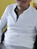【時尚男純棉】新款男士長袖T恤V領打底衫秋衣內搭上衣服春秋體恤 YT221白色 XL 建議125-140斤 曬單實拍圖
