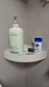 四季沐歌浴室置物架六件套吸盤(pán)衛生間毛巾浴巾掛鉤馬桶紙巾盒墻角架奶白 曬單實(shí)拍圖