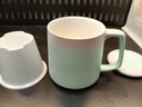 叁旬印象泡茶馬克杯創(chuàng  )意漸變陶瓷帶蓋茶水分離辦公室情侶杯子過(guò)濾水杯 印象馬克杯(漸變款)_水碧綠 曬單實(shí)拍圖