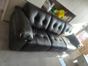 芝華仕（CHEERS）大黑牛真皮沙發(fā)復古云朵客廳2025新款半青皮沙發(fā)3176B黑2.9m 曬單實(shí)拍圖