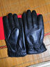 鑫諾翔真皮手套男式冬季防寒保暖羊皮手套加絨加厚男士摩托車(chē)騎行皮手套 黑色-加絨厚款里襯 均碼L 1雙 曬單實(shí)拍圖