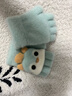 愛(ài)貝迪拉（AIBEDILA）兒童手套五指寶寶春秋男女童翻蓋小童幼兒園秋冬寫(xiě)字保暖半指冬天 【五指翻蓋】極地企鵝(0-3歲) 曬單實(shí)拍圖